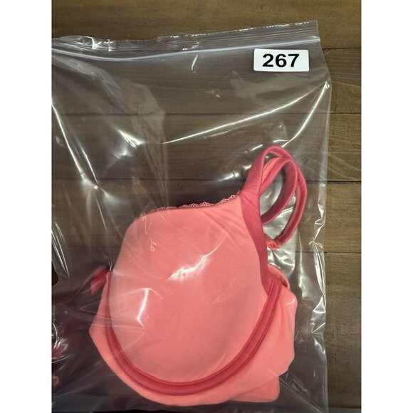 Victorias Secret Body By Victoria Demi Bra 32DD Pink With Lace & Charm Accent - Picture 7 of 7